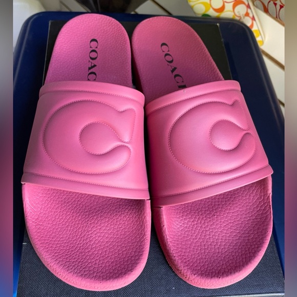 COACH WOMENS ULLA ROUGE SLIDES NEW - Picture 3 of 3